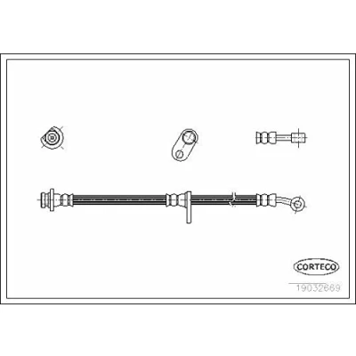 Abbildung von CORTECO 19032669 Bremsschläuche Vorderachse rechts 435 HONDA: CR V 1