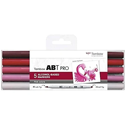 Abbildung von Tombow ABT PRO alcohol based marker set Pink colours 5pcs