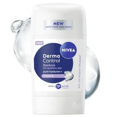 Abbildung von NIVEA Derma Control Restore Damen Antitranspirant 72h Schutz Stift mit Hyaluronsäure 50ml