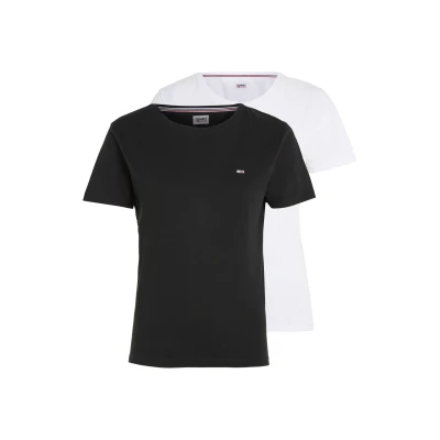 Abbildung von Tommy Jeans SOFT TEE 2 PACK Tshirt basic, Damen, Größe: 40, Black/white