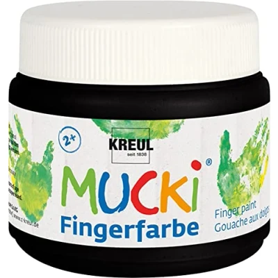 Abbildung von Kreul Bastelfarbe Mucki Fingerfarbe schwarz 150 ml
