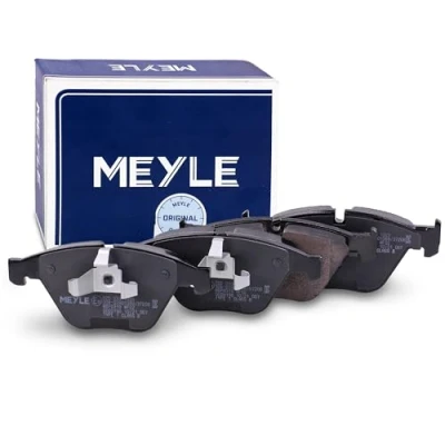 Abbildung von MEYLE 025 233 1320 Bremsbelagsatz ORIGINAL Quality Vorderachse für Verschleißwarnanzeiger vorbereitet mit Anti Quietsch Blech BMW: 3 Limousine, X1