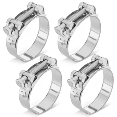 Abbildung von Poppstar 4 Stück Gelenkbolzenschellen Edelstahl Schlauchschellen Spannbereich 74 79mm, Bandbreite 24mm, W4