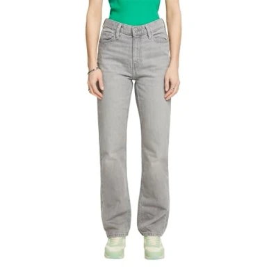 Abbildung von Esprit IN Retrooptik Jeans Straight Leg, Damen, Größe: 30x32, Grey light wash