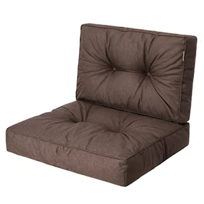 Abbildung von PillowPrim, Palettenkissen, Stulhkissen, Rattansessel, Outdoor, Auflage, Sitzkissen, Stuhlkissen, Rattanmöbel, Braun, 60 x cm