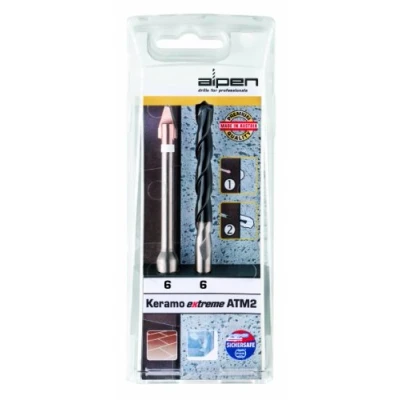 Abbildung von Alpen Keramo extreme ATM2 300062100 Glas und Kachelbürsten Set 2 teilig 6 mm 1/4 (6,3 mm), Zylindergriff 1