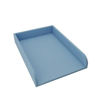 Abbildung von regalik Wickelaufsatz Universal, Wickeltischaufsatz für Kommoden in beliebiger Breite, Abnehmbar Wickelkommode aufsatz, Abgerundeten Frontplatten, Blau, 2 mm ABS Material, 72cm x 54cm