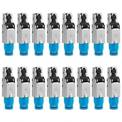 Abbildung von UC Express Netzwerkstecker CAT 8 RJ45 16x Stecker Steckverbinder werkzeuglos geschirmt mit Zugentlastung CAT8 CAT8.1 LAN Netzwerkkabel