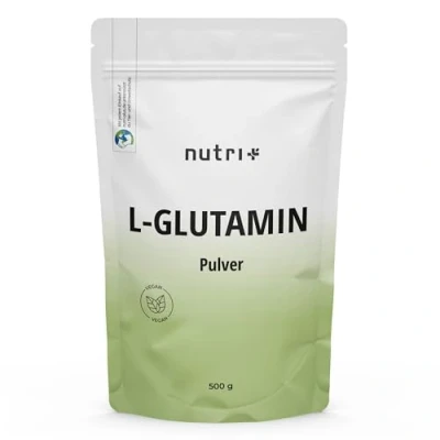 Abbildung von nutri+ L Glutamin Pulver Aminosäure hochdosiert