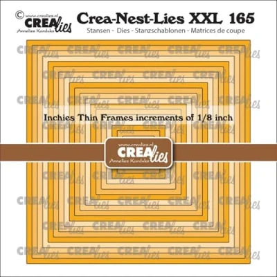 Abbildung von Crealies Crea Nest Lies XXL Inchies vierkant dunne kaders CLNestXXL165 max. 5,125 x inch (10 2