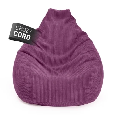 Abbildung von Lumaland Gaming Sitzsack XXL aus Cord Sessel für Erwachsene &amp; Teenager Komfortabler Bean Bag 135 x 100 cm [Weinrot]