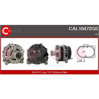 Abbildung von CASCO CAL10472GS Lichtmaschine 12V 180A VOLKSWAGEN: Golf 7 Schrägheck, Variant, Sportsvan