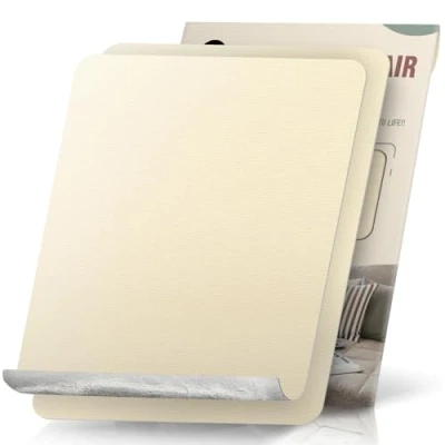 Abbildung von Flicken Selbstklebend Stoff, 23 x 28 cm 2 Stück Leinwand Stoff Selbstklebend, Beige, Wasserdichtes für Sofa Zelt Möbel Autositz Liege