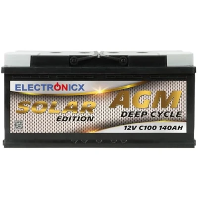 Abbildung von Solarbatterie 12v 140ah AGM Batterie Electronicx Solar Edition akku Batterien Versorgungsbatterie Wohnwagen Wohnmobil AGMbatterie