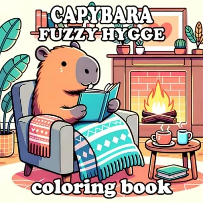 Abbildung von capybara coloring book: Fuzzy Hygge A Cozy and Relaxing Escape for Kids Adults