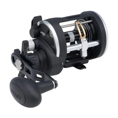 Abbildung von PENN Rival Level Wind konventionelle Nearshore/Offshore Angelrolle, HT 100 Star Drag, max. 6,8 kg, geschmiedete und bearbeitete Aluminiumspule, 20, Mehrfarbig