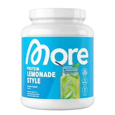 Abbildung von MORE clear Protein Lemonade Style, Green Apple, 600 g, Drink mit Whey Isolat, made in Germany