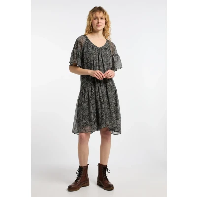 Abbildung von Dreimaster Zitha Freizeitkleid, Damen, Größe: 38, Schwarz mehrfarbig