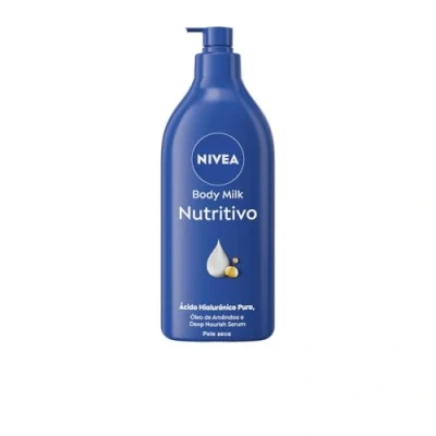 Abbildung von NIVEA Body Milk Nutritive (1 x 625 ml), Körpermilch spendet 72 h Feuchtigkeit, Körpercreme mit Mandelöl und Hyaluronsäure, für trockene Haut