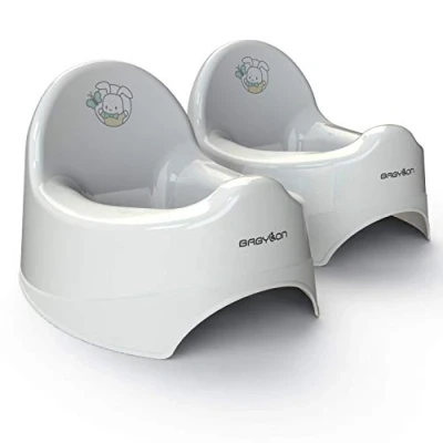 Abbildung von BABYLON Kinder töpfchen Nautilus, Anatomisсh toiletten, Klo, Nachttopf für kinder, baby toilette, Jungen/Mädchen Kindertöpfchen ab 1 Jahr, Weiss Set 2 Stück