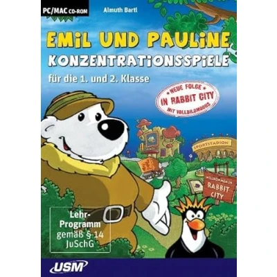 Abbildung von Emil und Pauline in Rabbit City Konzentrationsspiele Für die 1. 2. Klasse (CD ROM): Konzentrationstraining ABC Schützen ohne ... Windows Win/XP/VISTA oder MacOS X