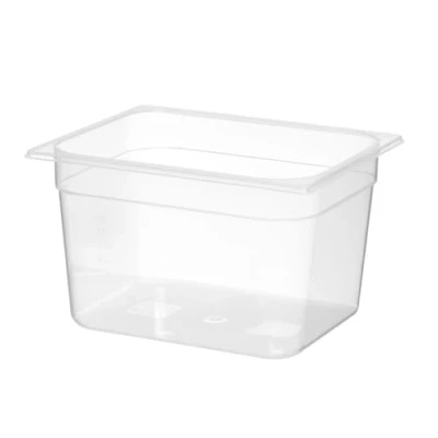 Abbildung von HENDI Gastronormbehälter, Temperaturbeständig von 40 bis 80C, Skalierung, Geruchs und geschmackneutral, 12,5L, Polypropylen, GN 1/2, 325x265x(H)200mm, Transparent