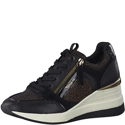 Abbildung von Tamaris Sneaker low, Damen, Größe: 41, Black/copper Schuhe