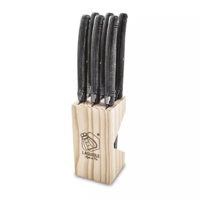 Abbildung von Laguiole Style de Vie Steakmesser Premium Line Black Stonewash 6 Stücke