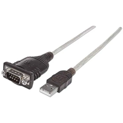 Abbildung von Manhattan USB auf RS232 Seriell Konverter (Zum Anschluss eines seriellen Geräts an einen Port, Prolific PL 2303HXD Chipsatz, 0,45 m ) DB9 Port 151801