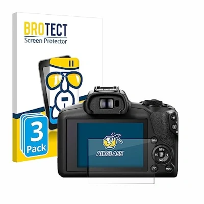 Abbildung von BROTECT Schutzglas für Canon EOS R100 (3 Stück) Schutzfolie Panzer Folie Glas [Extrem Kratzfest 9H, Anti Fingerprint, Ultra Transparent]