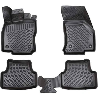 Abbildung von Elmasline Design 3D Gummimatten Set für Skoda Octavia II Baujahr 2004 2012 Extra hoher 5cm Rand