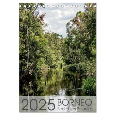 Abbildung von BORNEO Bedrohtes Paradies (Tischkalender 2025 DIN A5 hoch), CALVENDO Monatskalender