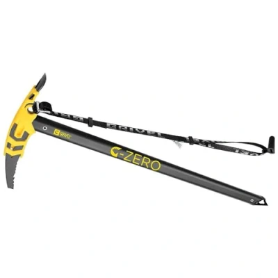 Abbildung von GRIVEL G Zero Black Eispickel mit langem EVO, 58 cm, CE Stollen, Unisex, Erwachsene,