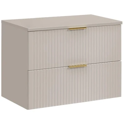 Abbildung von Lomadox Waschtisch ADELAIDE 56 CASHMERE, Waschtischschrank, kaschmir mit gerillter Front, 80cm breit