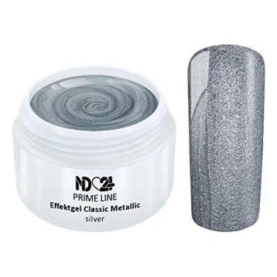 Abbildung von Prime Line Uv Led Gel Metallic Effekt Silver Glitter Silber Made in Germany 5ml