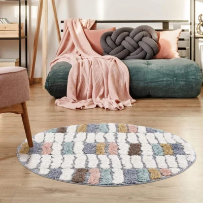 Abbildung von Carpet City Hochflor Teppich &quot;Focus 3032&quot;, rechteckig, besonders weich, Modern, Bunt, 3D Effekt
