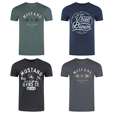 Abbildung von Mustang Basic print Tshirt castlerock, Herren, Größe: 3XL, Castlerock