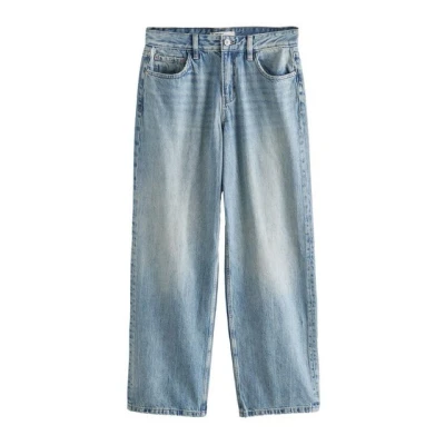 Abbildung von Next WIDE LEG Jeans Straight Leg, Damen, Größe: 43xR, Dark blue