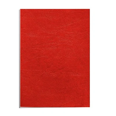 Abbildung von Fellowes Präsentationsdeckblatt Delta A4, Lederstruktur, 250 g/m², 25 Stück, rot