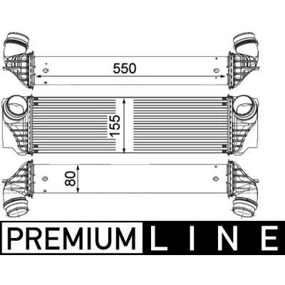 Abbildung von MAHLE ORIGINAL CI 183 000P Ladeluftkühler BMW: 5 Limousine, Touring, 7