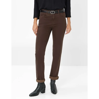 Abbildung von BRAX Style Carola Jeans Straight Leg, Damen, Größe: 36xS, Dark chocolate