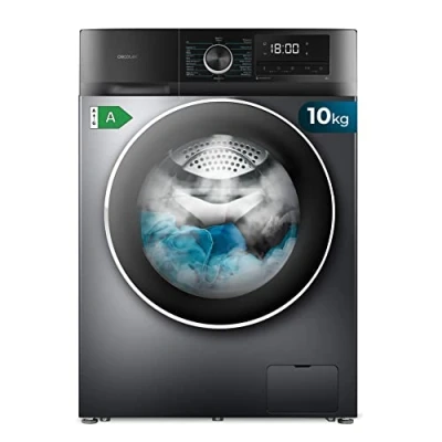 Abbildung von Cecotec Waschmaschine Bolero Dresscode 10500 inverter Steel A. de 10 Kg Steel, 1400 rpm, Motor plus, Vapor, Clase