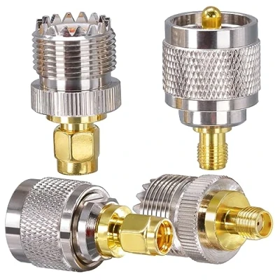 Abbildung von TUOLNK SMA auf UHF Antenne Adapter PL259 4 Typ Set RF Stecker an Kit SO239 für FPV Drohnen Verlängerungskabel Funk Transceiver Koaxial