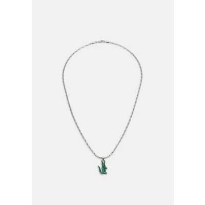 Abbildung von Lacoste Unisex Halskette silvercoloured/green, Größe: One Size, Silver coloured/green