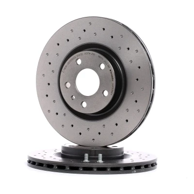 Abbildung von BREMBO XTRA LINE 09.4939.2X Bremsscheibe 284 22 5 gelocht/innenbel. beschichtet hochgekohlt mit Schrauben ALFA ROMEO: 156 Limousine, GT, 147