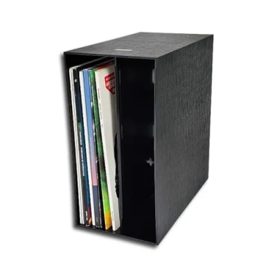 Abbildung von LP Schallplatten Kunststoff Box schwarz Protected