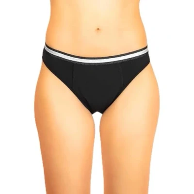 Abbildung von Haute pression Damen Orchidee Menstruationsslip, klassisch, mit elastischem Bund aus Lurex, starker Fluss, T38 Unterwäsche, Schwarz, 36