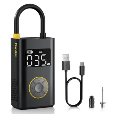 Abbildung von Fanttik X9 Pro Tragbare Elektronische Luftpumpe, 1 Min Schnelles aufblasen Elektrische Kompressor, 10,3 BAR/150 PSI Luftkompressor mit LED Licht für Fahrrad, Auto, Motorrad und Ball