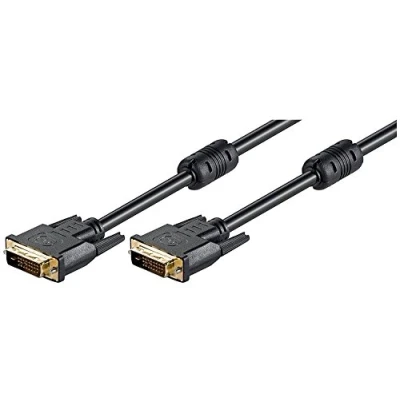 Abbildung von Goobay 68084 DVI D Verbindungskabel / Full HD 1080p Monitorkabel Dual Link (24+1 Pin) Stecker Kupfer CU Bildschirmkabel Schwarz 5m
