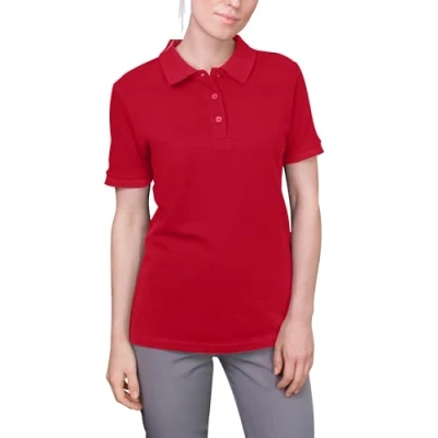 Abbildung von HRM Damen Luxury Stretch Polo, rot, Gr. M I Premium Polo Shirt aus 95% Baumwolle &amp; 5% Elasthan Basic Polohemd bis 40C farbecht waschbar Hochwertige nachhaltige Oberteile